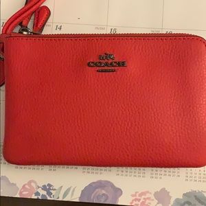 red coach wallet